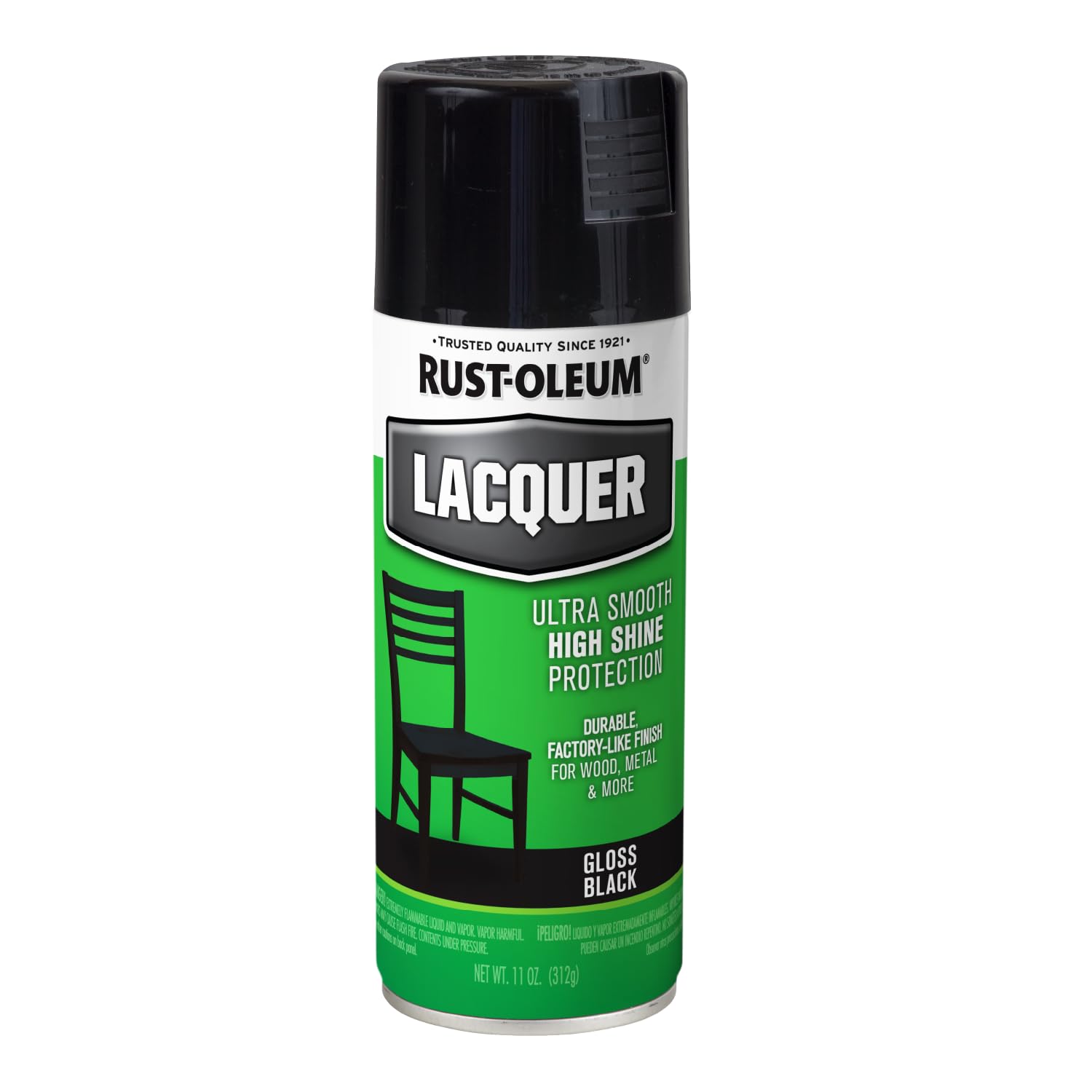 Tinta Spray De Laca Rust-oleum 312ml Preta Brilhante