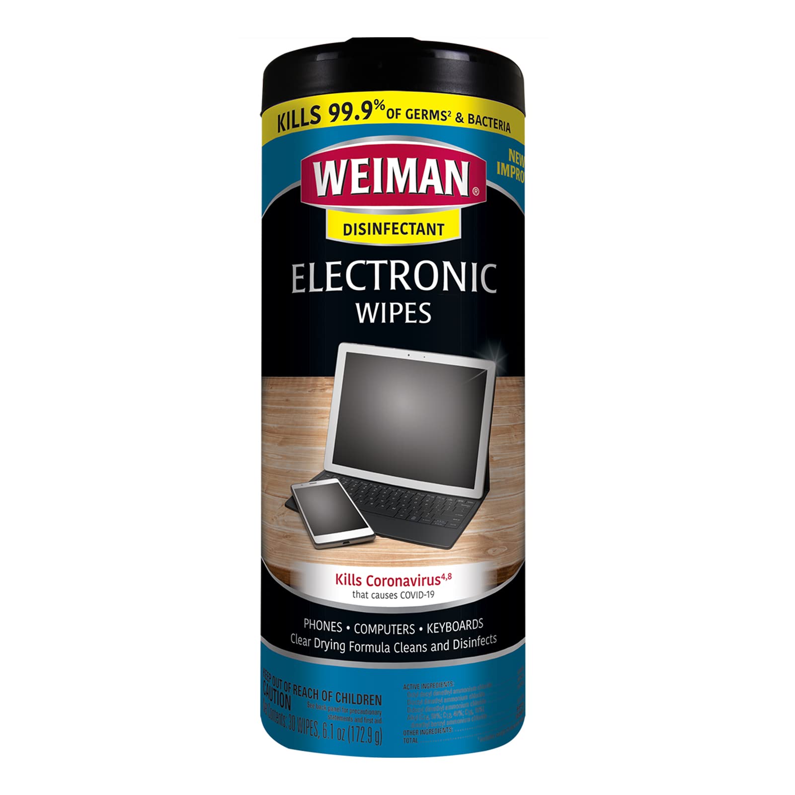 Toalhetes Para Limpeza De Superfícies Weiman Electronic 30 Count