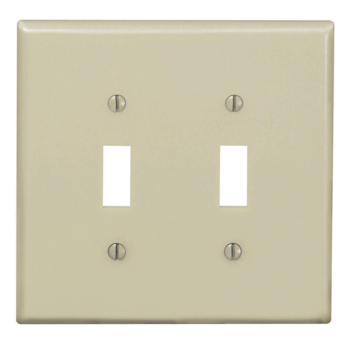 Placa De Parede Leviton 2-gang Toggle Switch Midway Ivory Pj2-i
