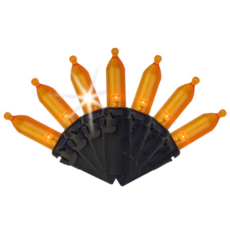 String Lights Celebrations Orange 100 Led Mini Halloween