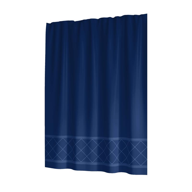Cortina De Chuveiro Sttelli Radiance Navy Polyester 180x180cm, Pacote Com 3