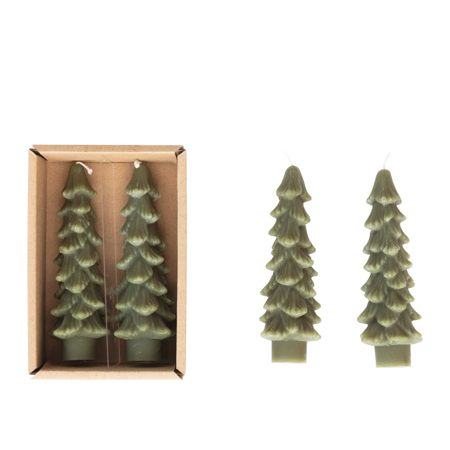 Conjunto Candle Creative Co-op Tree Shapers Evergreen 2