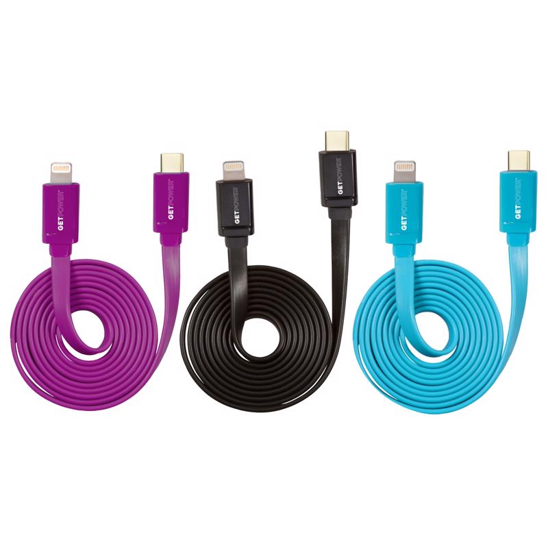 Cabo Usb De Carregamento E Sincronização Lightning Getpower Assorted 1,2 M