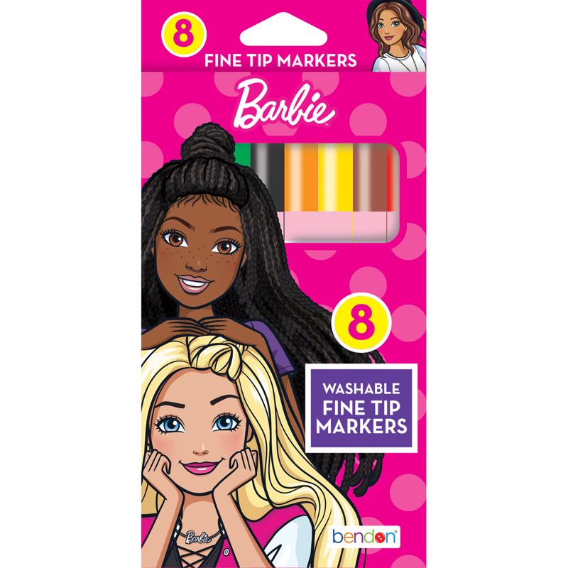 Marker Bendon Barbie Fine Tip, Pacote Com 8