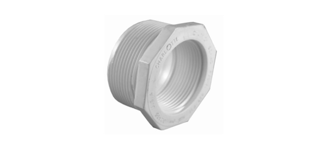 Bucha Redutora De Tubos Charlotte De Pvc Branco De 2 “x 1,25