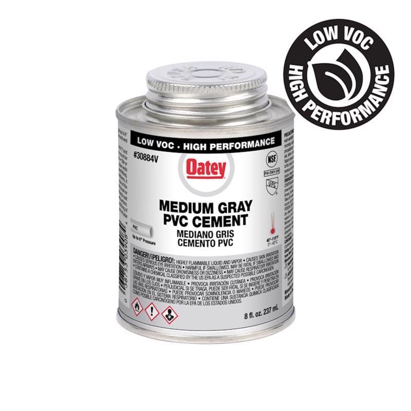 Cemento Pvc Oatey Gris Medio Rápido 237 Ml