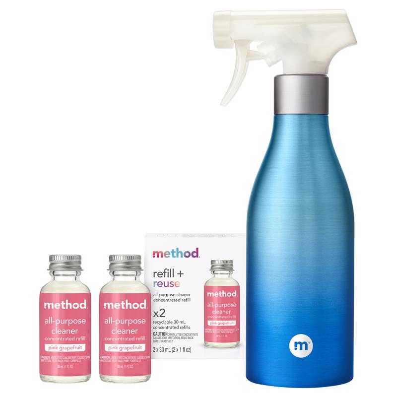 Kit De Limpeza Multiuso Para Iniciantes Method Pink Grapefruit 30ml
