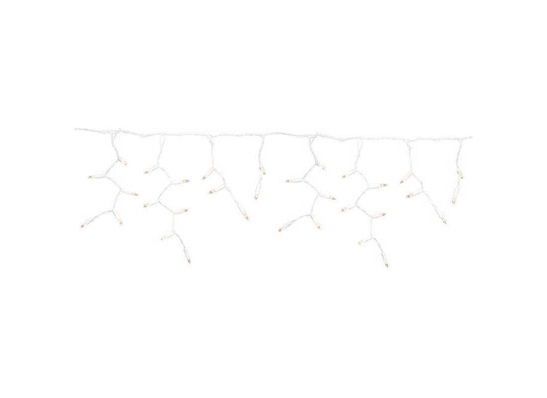 String Light Celebrations Platinum Crsms Icicle 100 Warm White