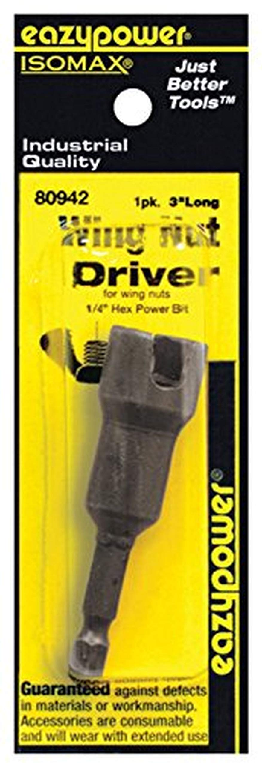 Wing Nut Driver Eazypower 80942 Com 1/4 De Haste Hexagonal (1 Pacote)