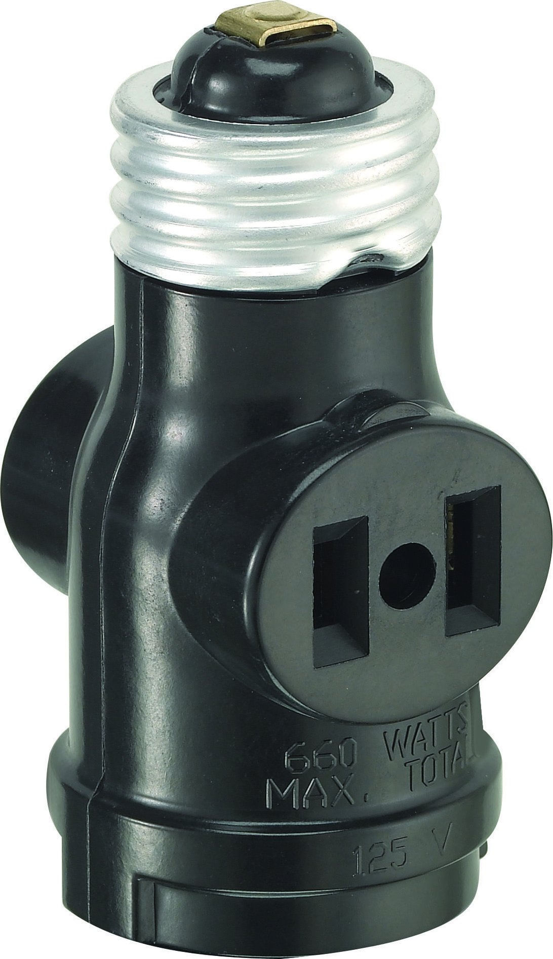 Soquete De Lâmpada Leviton 002-1403 Black 2 Outlet