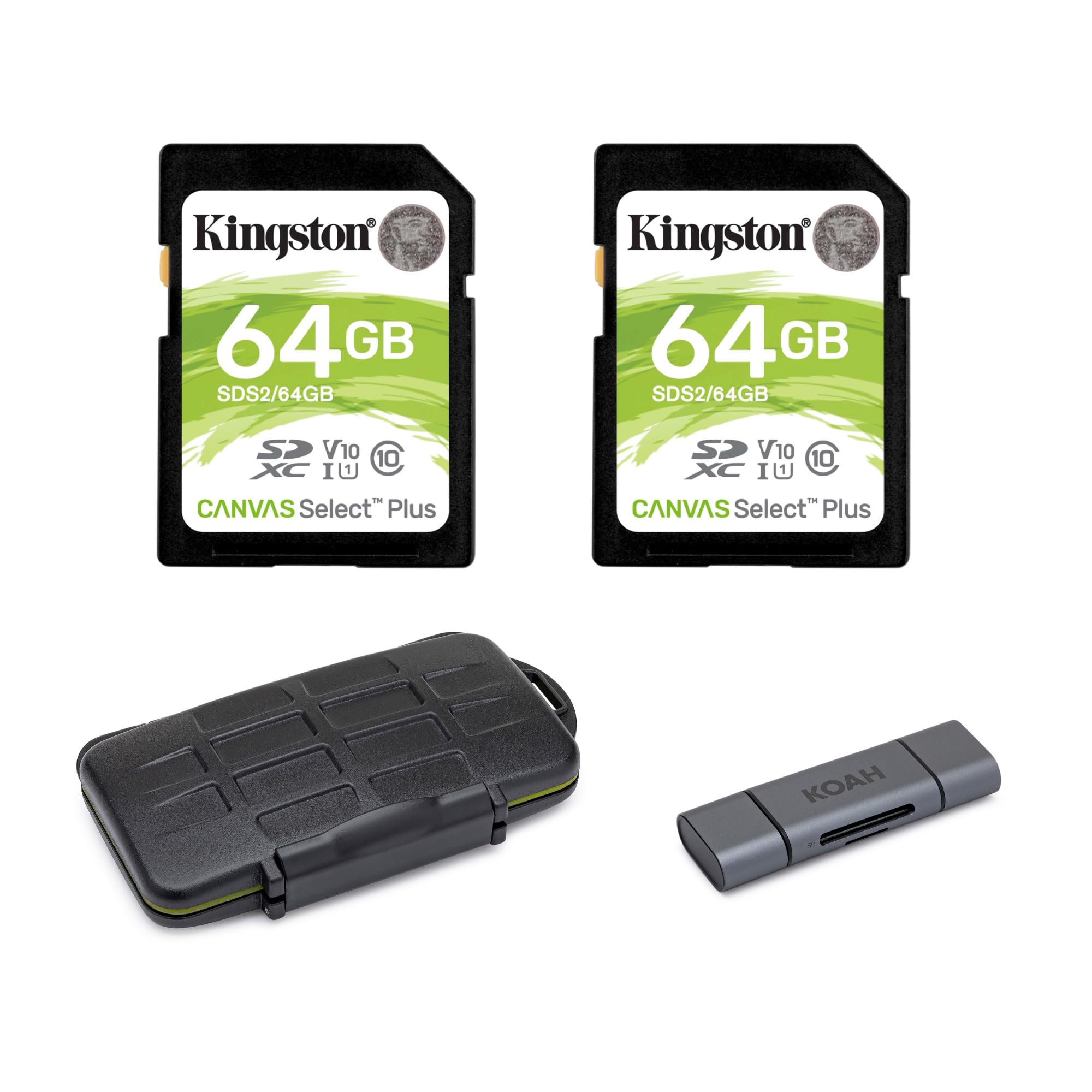 Memoria Flash Kodak Kingston 64gb Sdhc Paquete Con Estuche Y Lector