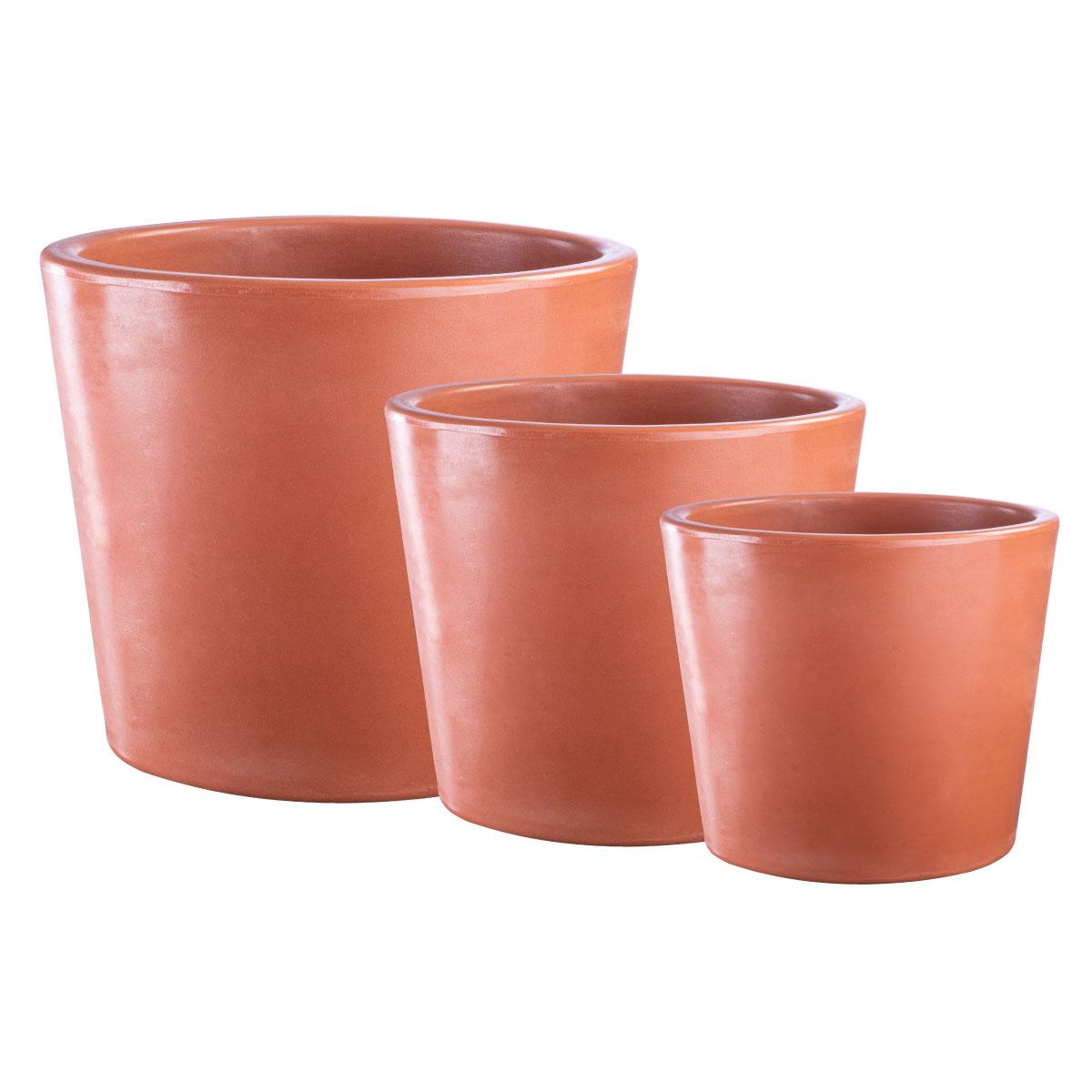 Jogo Vasos 3 Tamanhos Badi Terracota Terrano