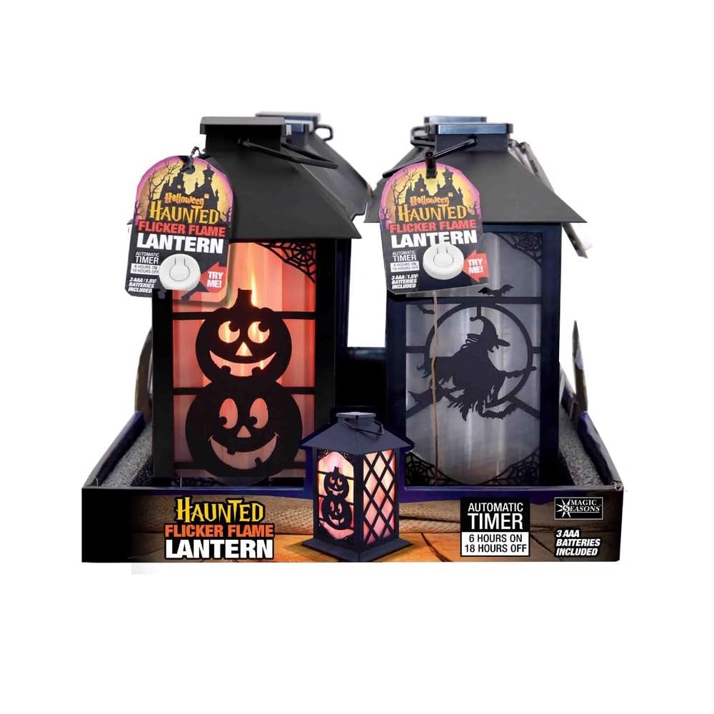 Lanterna De Halloween Magic Seasons Haunted Flicker Flame 20 Cm