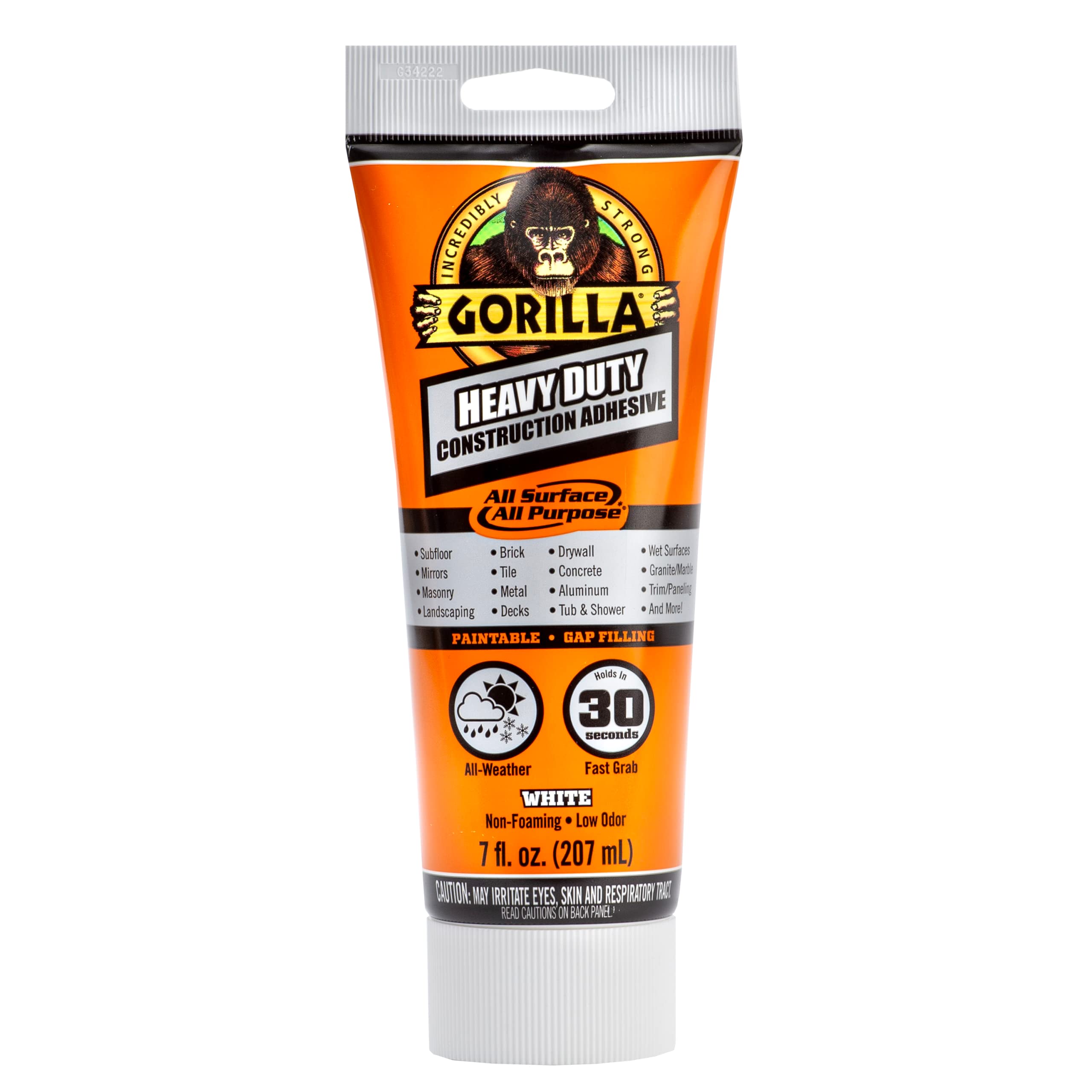 Adesivo Gorilla Heavy Duty Construction 207 Ml Branco