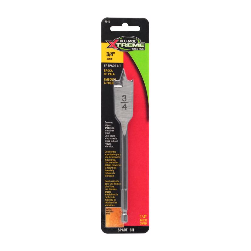 Aço Carbono Spade Bit Blu-mol Xtreme 3/4 Polegadas X 6 Polegadas