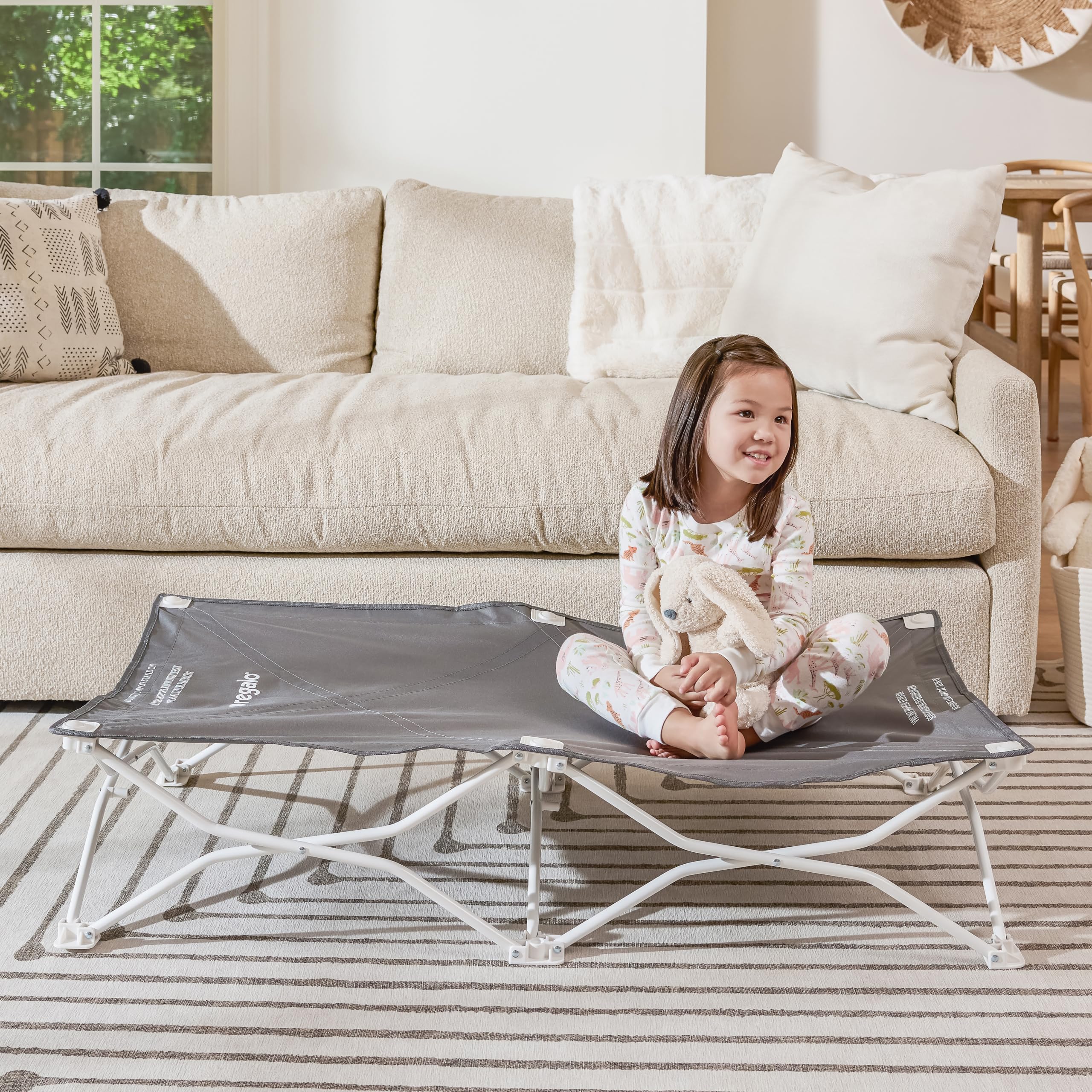 Berço Infantil Presente Portátil Cinza 122x62cm