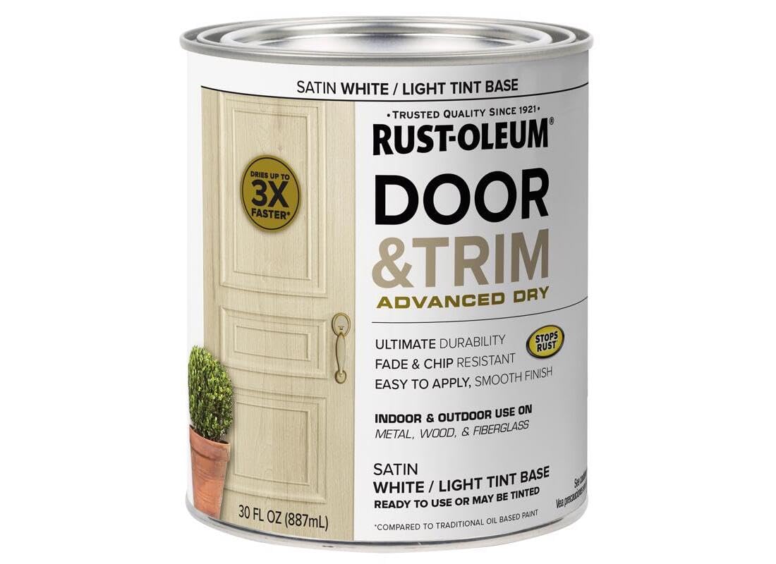 Paint Stops Rust 369389 Porta E Acabamento Em Cetim Branco