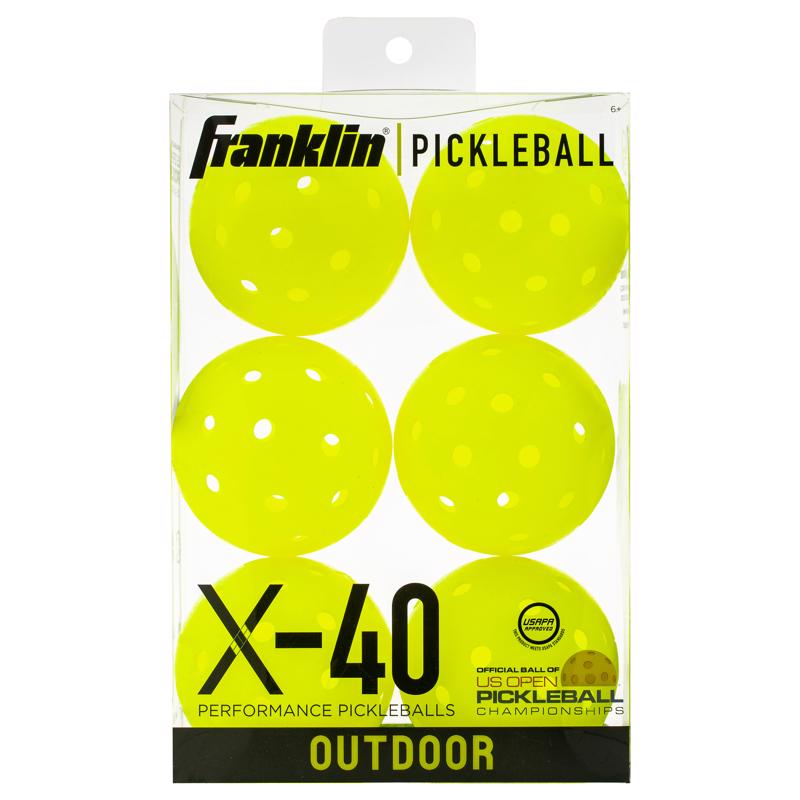 Pacote Com 6 Pickleballs Franklin X-40