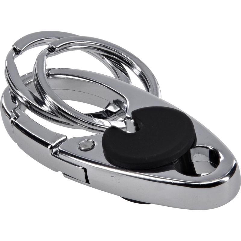 Chaveiro Hillman Metal Silver Split, 1 Pacote