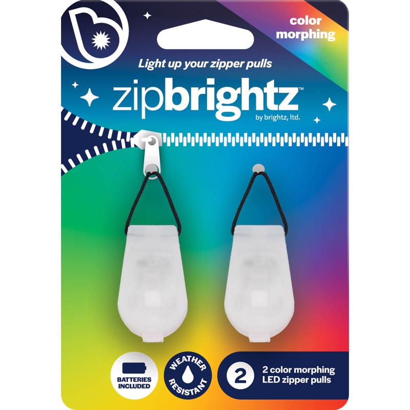 Light Led Zipper Charms Brightz Zipbrightz, Pacote Com 2
