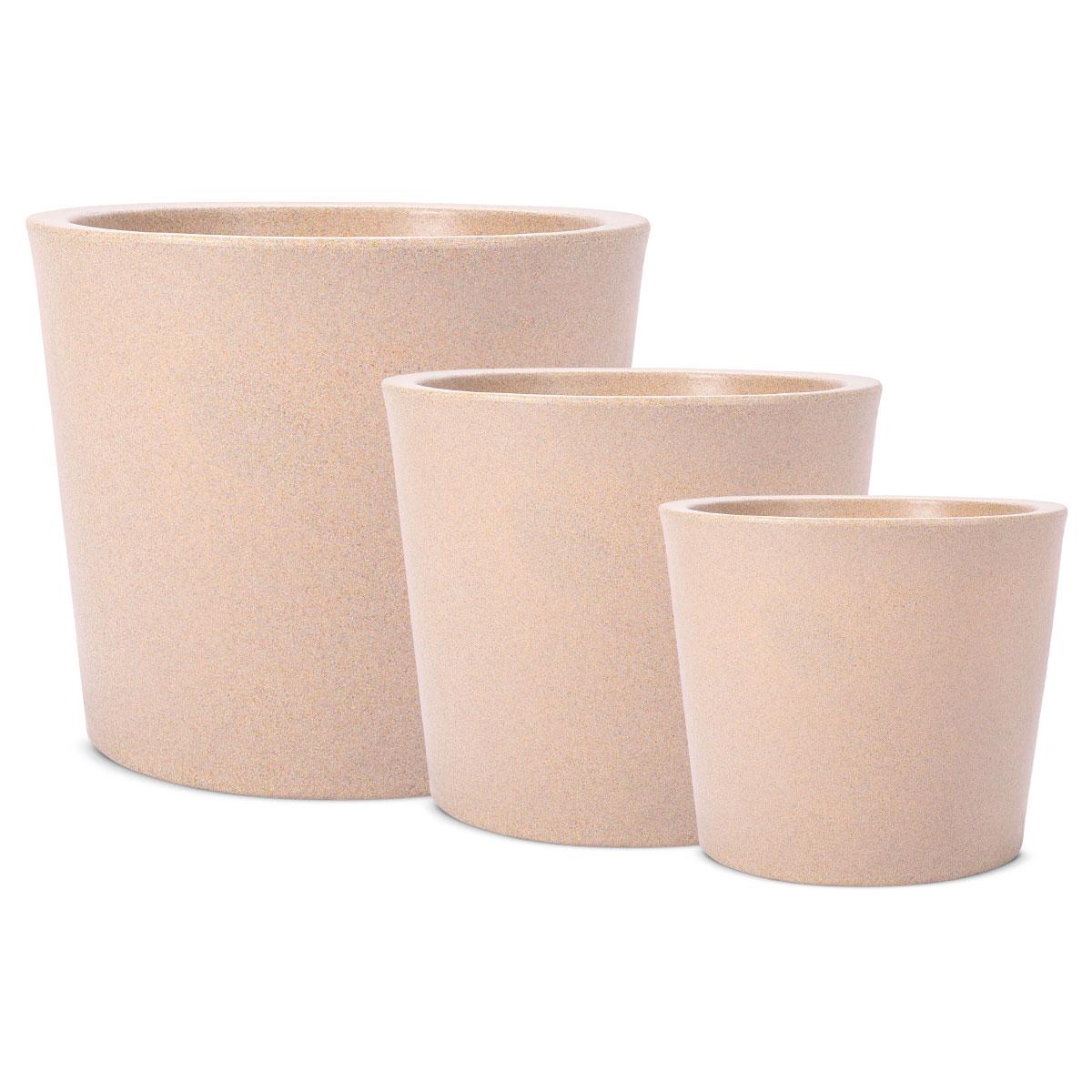 Jogo Vasos 3 Tamanhos Badi Bege Terrano