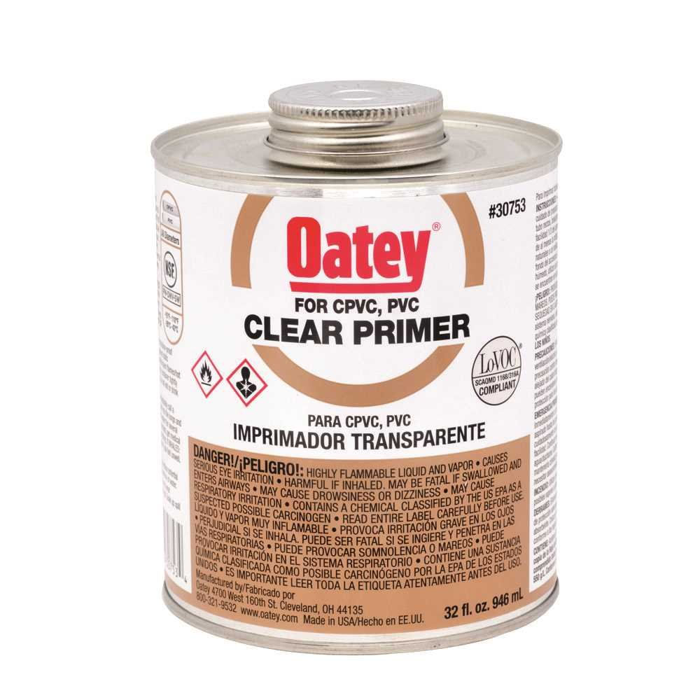 Paint Oatey Clear Primer Pvc Cpvc 946 Ml