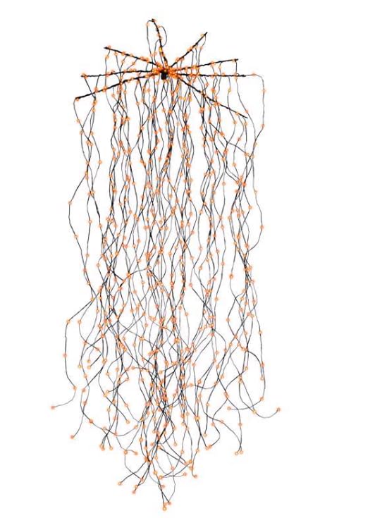 String Light Celebrations Orange 450 Led Com Decoração Em Cascata