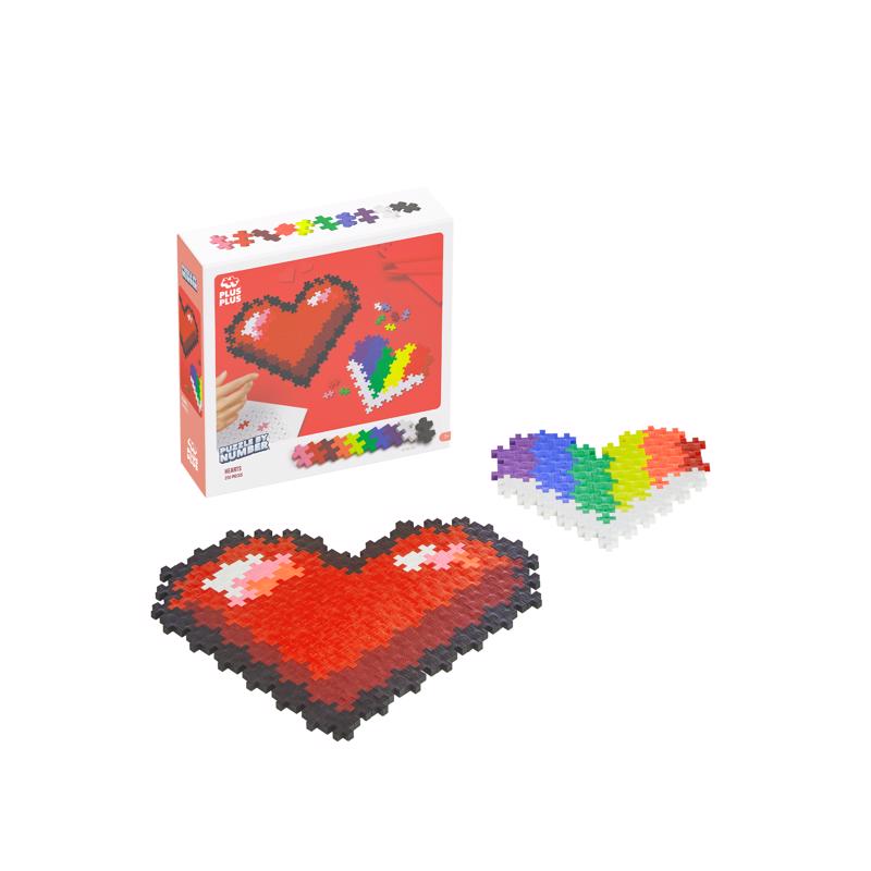 Puzzle Plus-plus Puzzle By Number Hearts 250 Peças