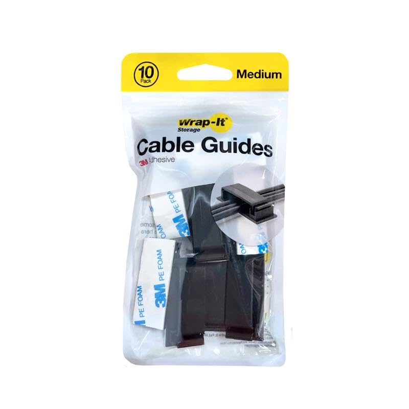 Cable Guides Wrap-it Storage Medium, Pacote Com 10 Unidades