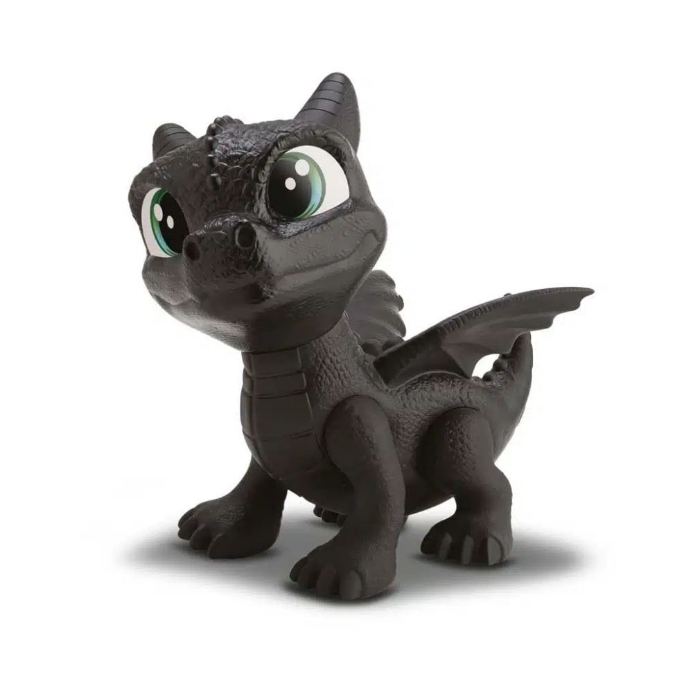 Boneco Infantil Baby Dragon Dragao Preto De Vinil Bambola 932