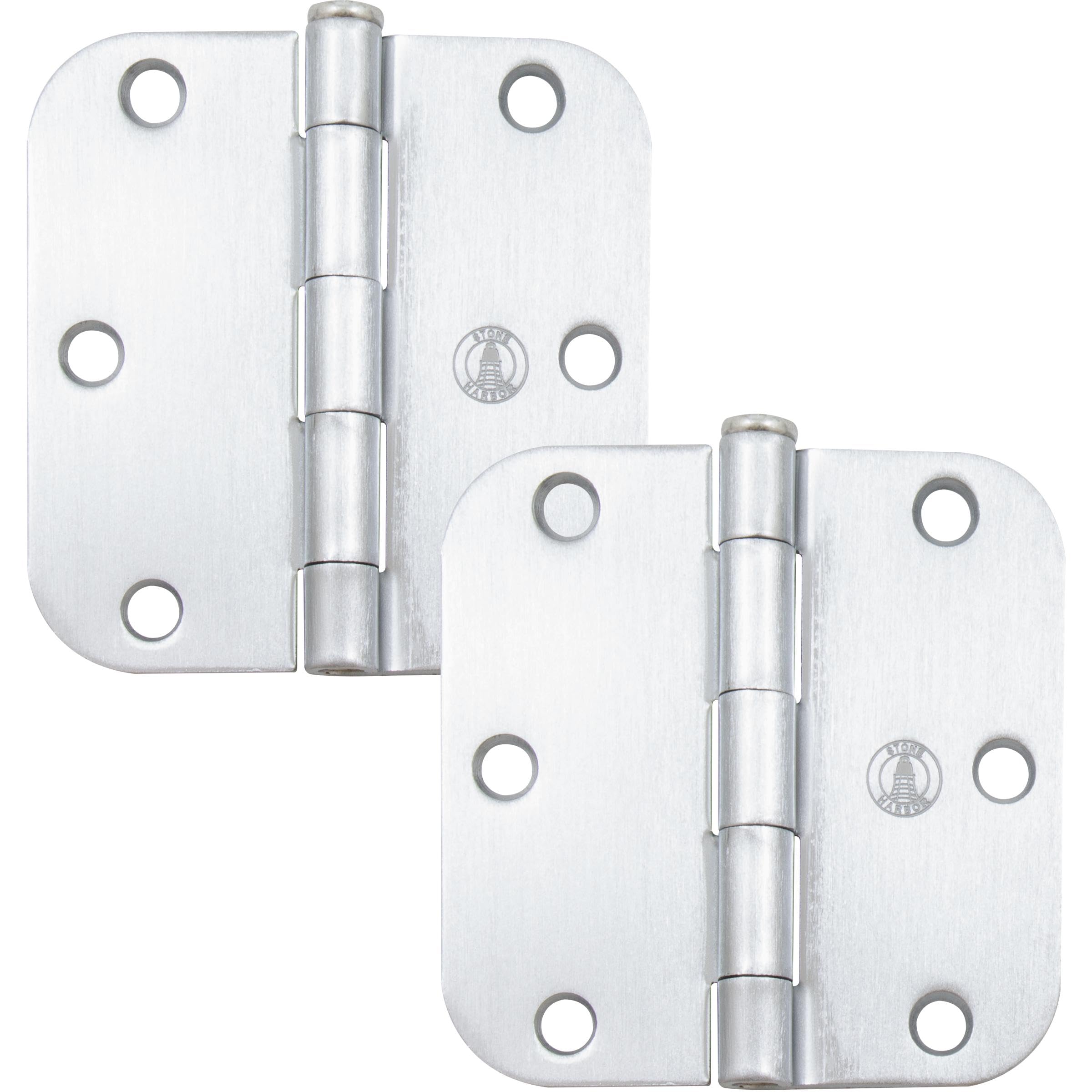 Dobradiças De Porta Stone Harbor Hardware, 3,5 Polegadas, Cromo Acetinado, Pacote Com 2