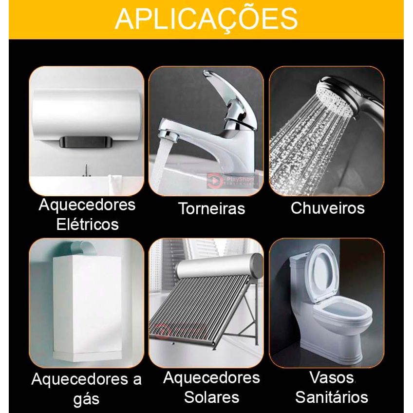 Bomba Pressurizadora 15mca 300w 3300 L/h Para 4 Pontos Agua Fria E Quente 110v - Torneira, Ducha E Chuveiro - imagem 5