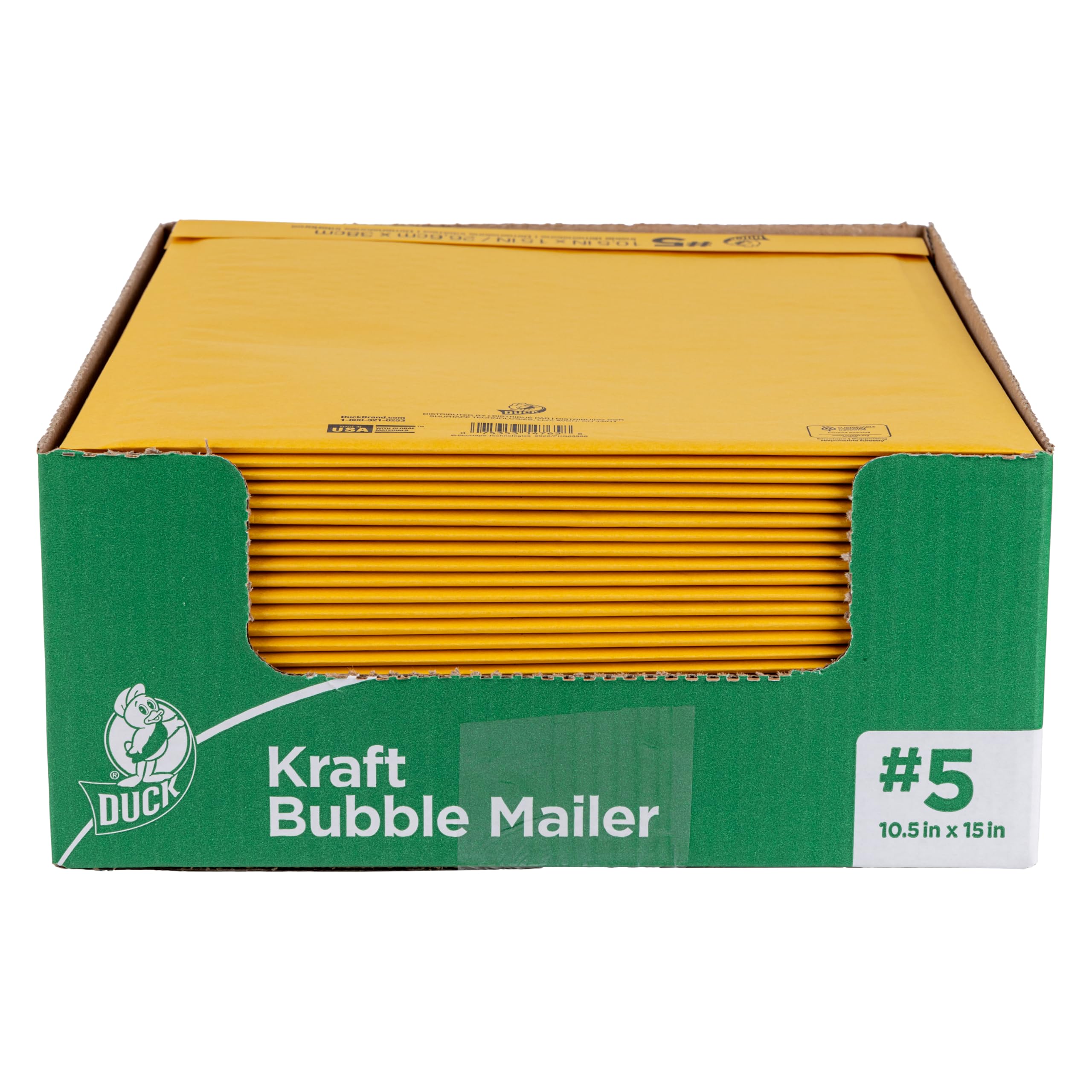 Kraft Bubble Mailer Duck #5 27x38 Cm, Pacote Com 25