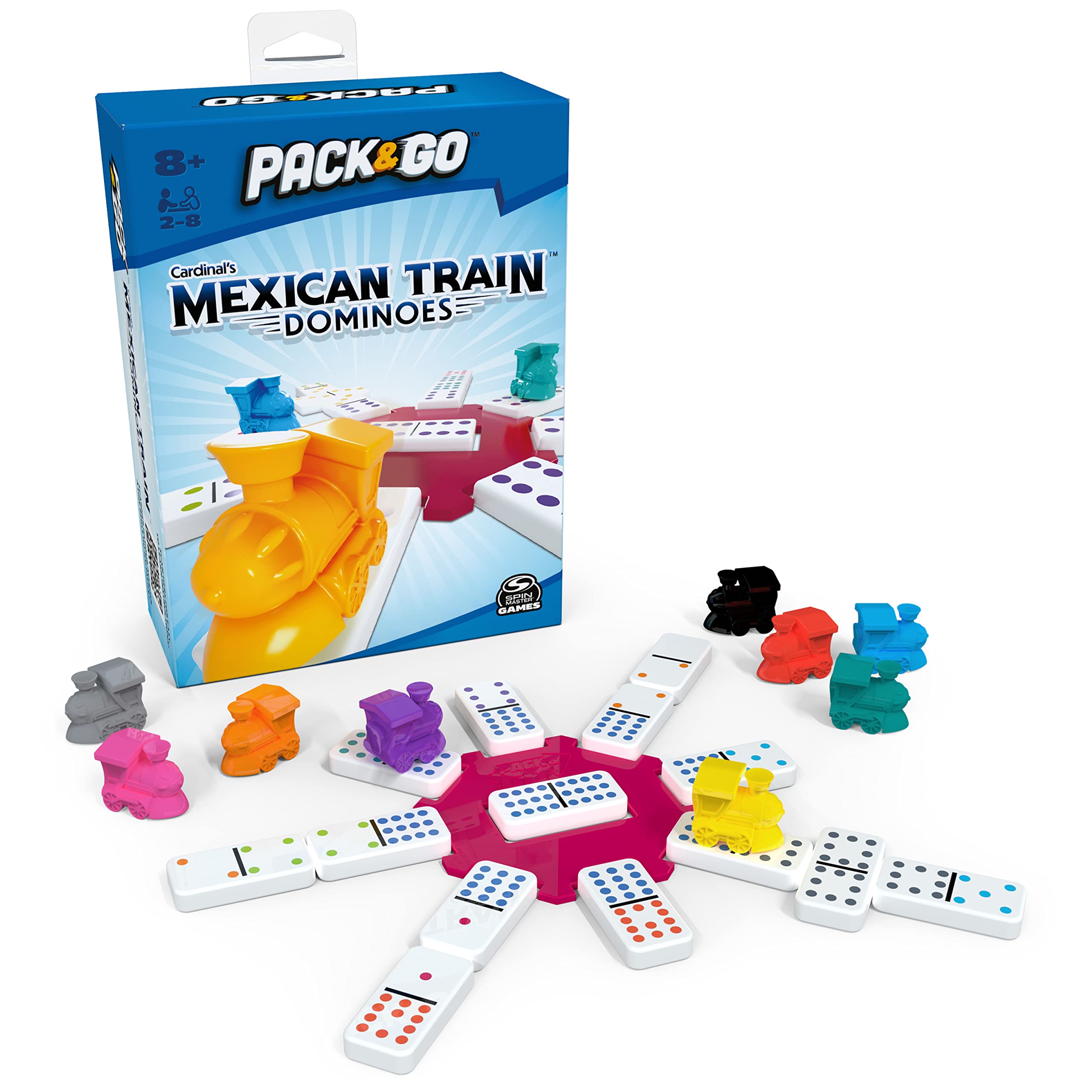 Conjunto De Dominós Spin Master Games Mexican Train Com Estojo