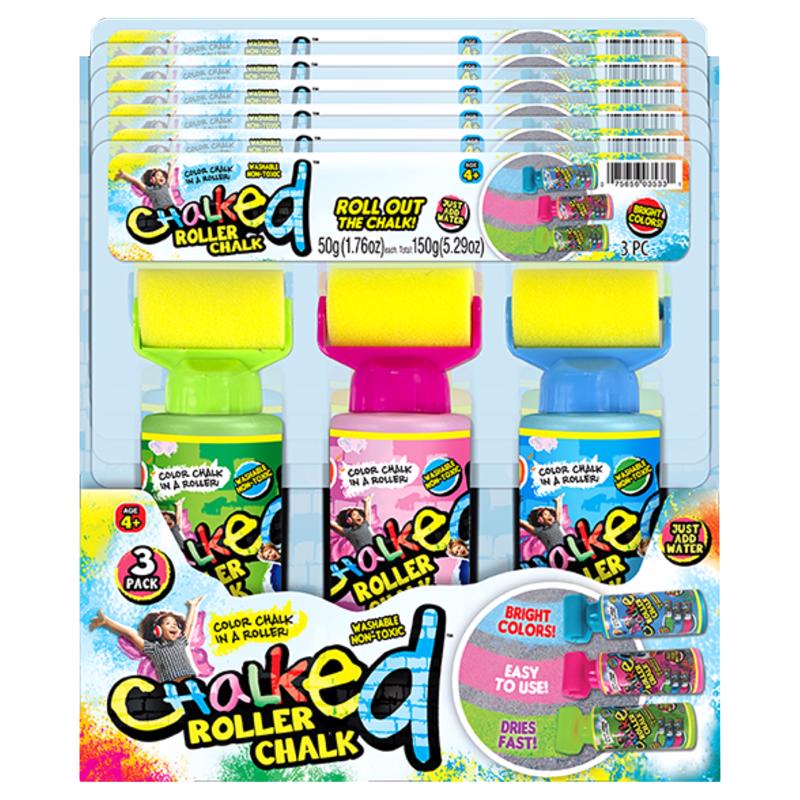 Roller Chalk Chalked Sorted Color 4 Anos Ou Mais (pacote Com 6)