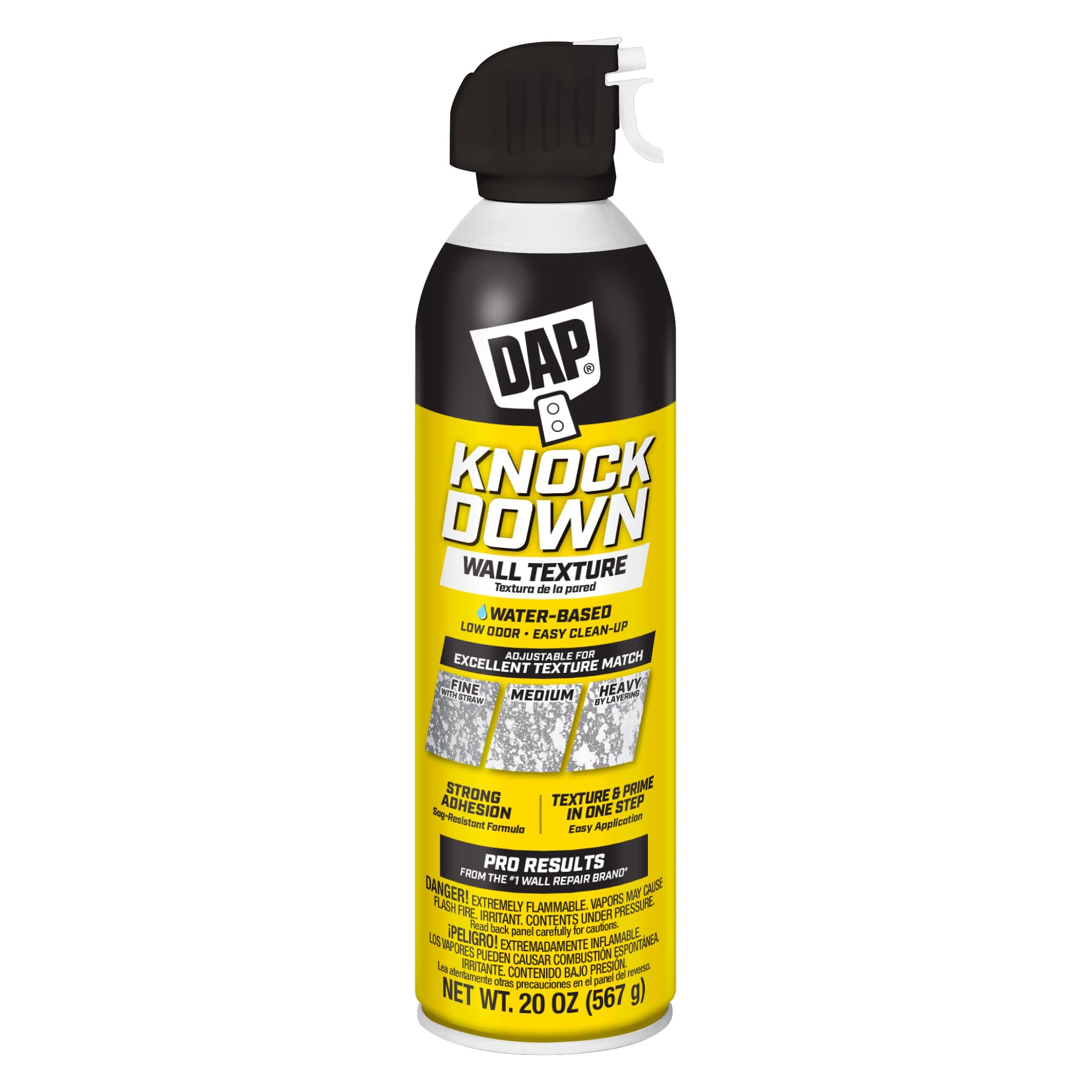 Spray De Textura De Parede Dap Knockdown À Base De Água 570 Ml Branco