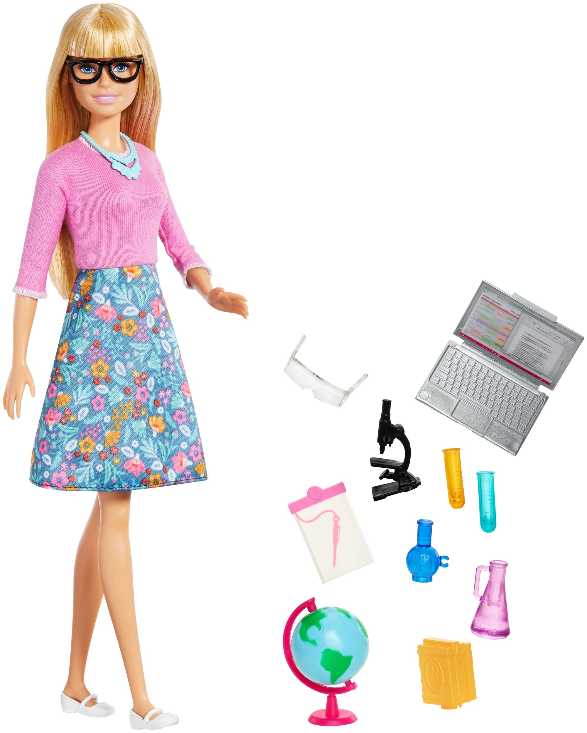 Boneca Barbie Teacher Pre-kindergarten Com 3 Acessórios