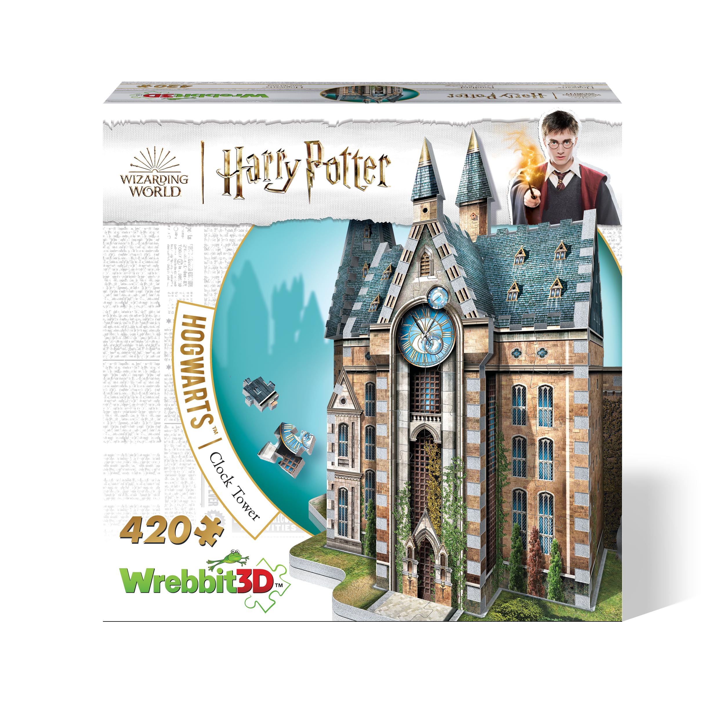 Quebra-cabeça 3d Webbit3d Harry Potter Hogwarts Clock Tower 420 Unidades