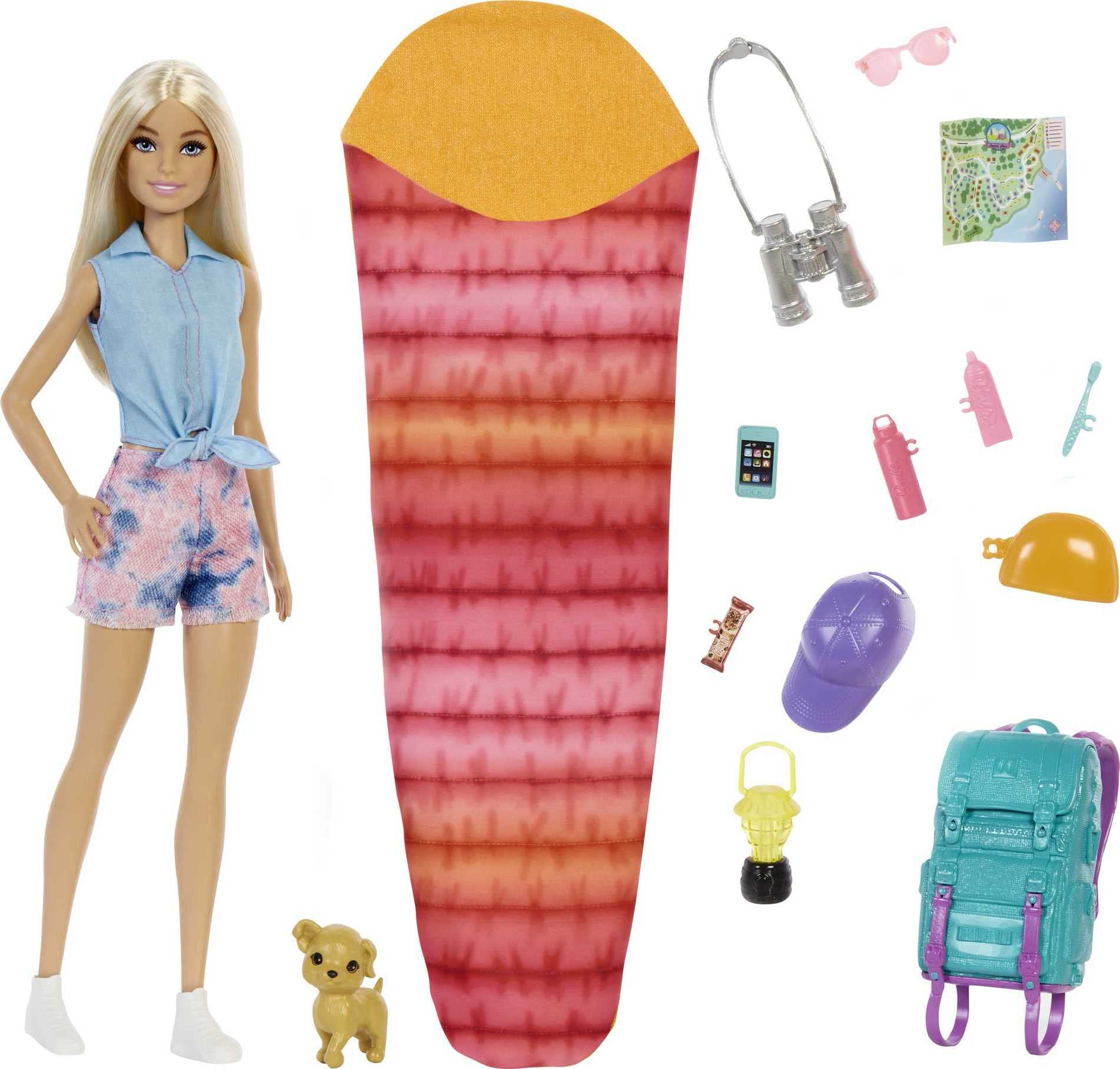 Conjunto De Brinquedos Barbie It Takes Two Malibu Camping Com Boneca E Acc