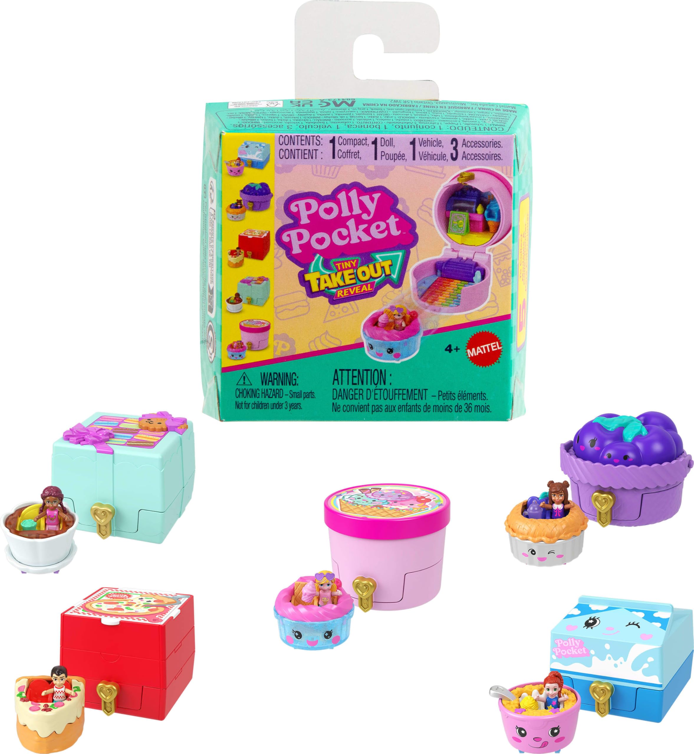 Boneco De Brinquedo Polly Pocket Tiny Take Out Reveal