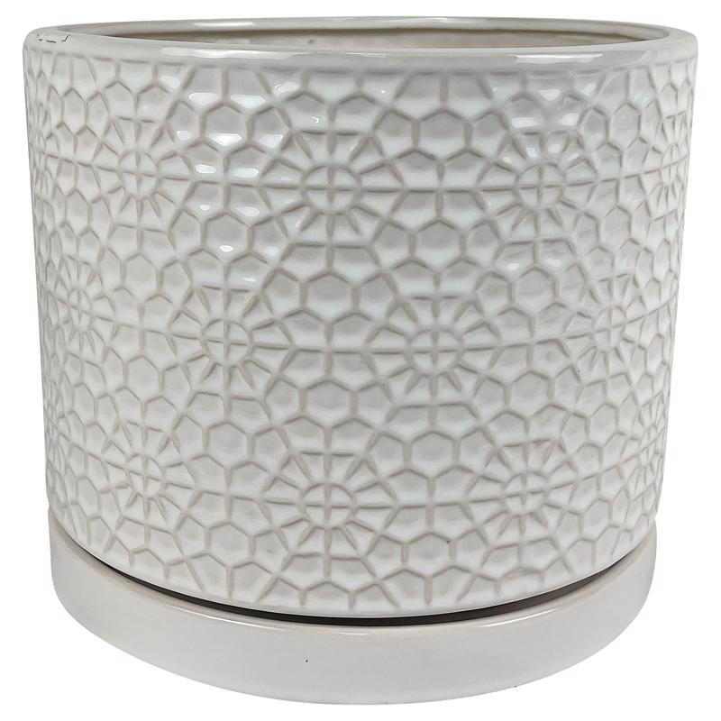 Planter Border Concepts Ceramic Amelia White 30cm