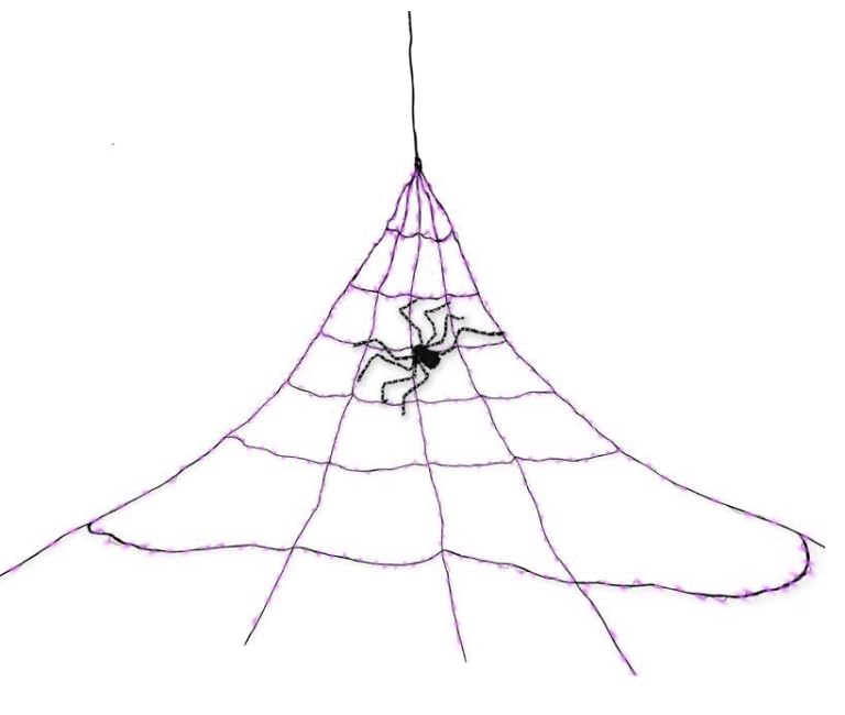 String Light Celebrations, Led De 16 Pés, Laranja, Roxo, Aranha