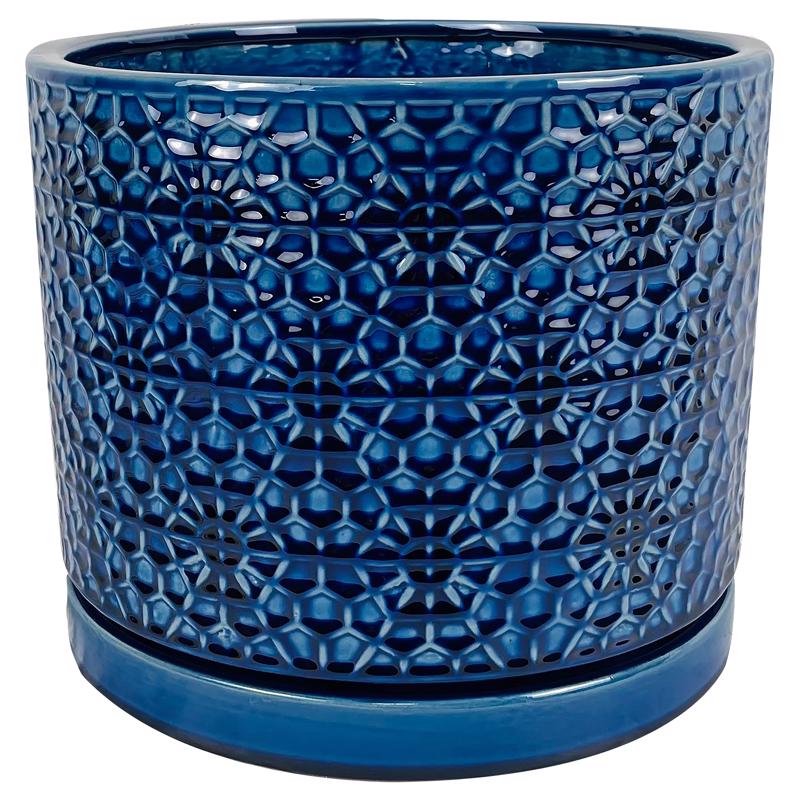 Planter Border Concepts Ceramic Amelia Blue 30 Cm