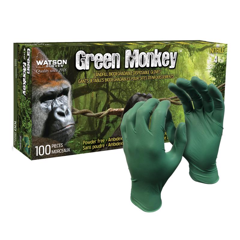 Luvas Descartáveis Watson Gloves Green Monkey S Nitrile