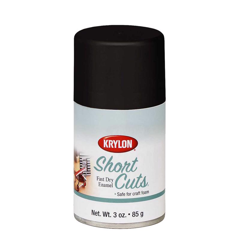 Tinta Spray Krylon Short Cuts Flat Black 90 Ml - Pacote Com 6