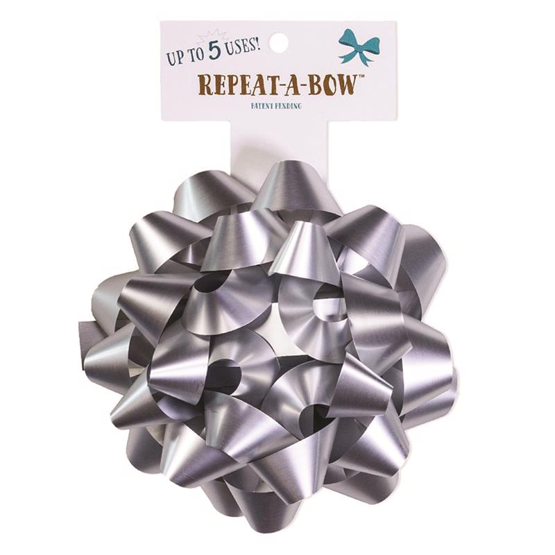 Laços De Presente Hennessy Gift Wrap Repeat-a-bow Silver (pacote Com 4)