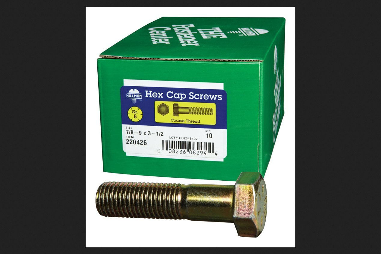 Bolt Hillman 7/8-9 Polegadas De Diâmetro X 9 Cm De Aço Tratado Termicamente, Pacote Com 10