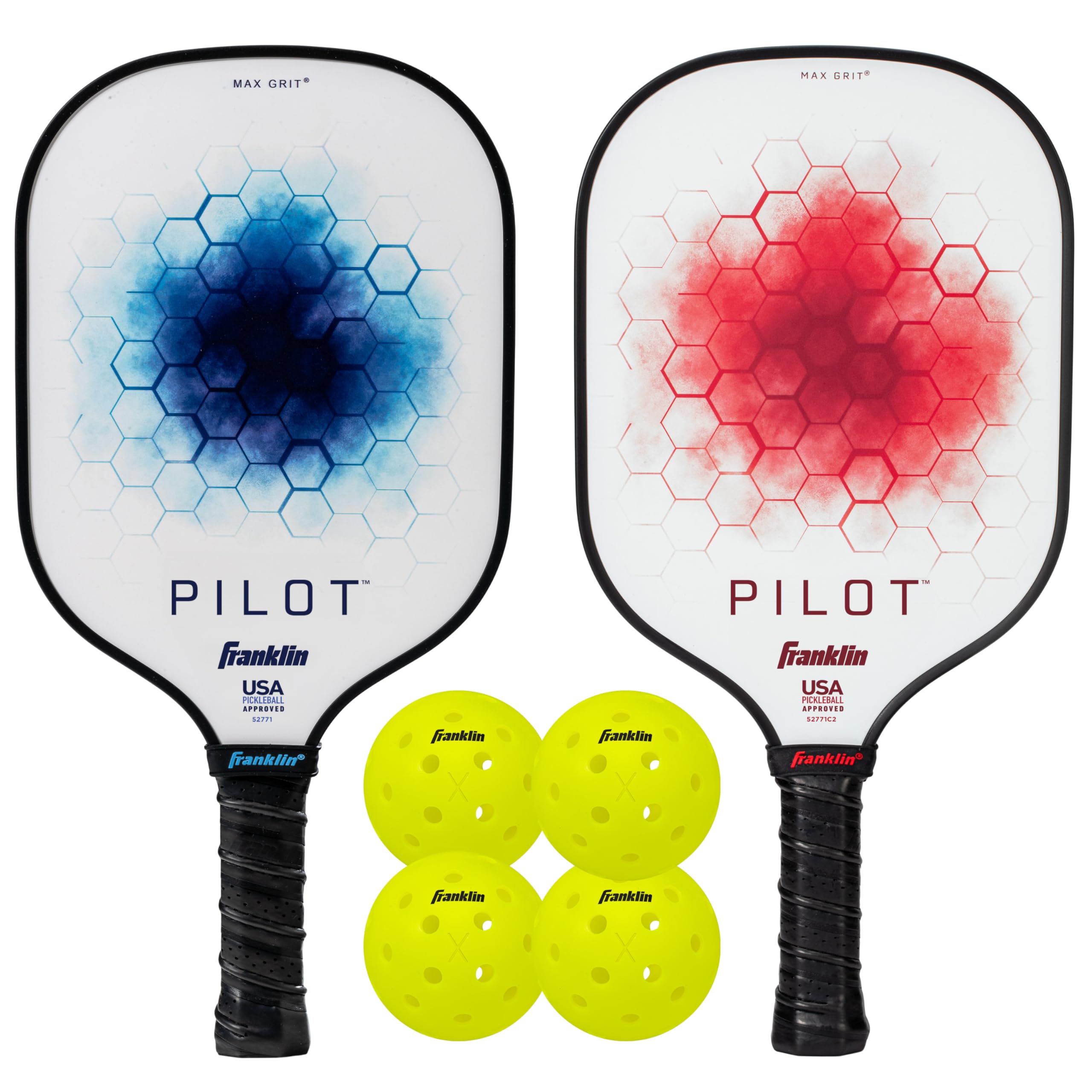 Conjunto De Pás E Bolas De Pickleball Franklin Sports Pilot X2