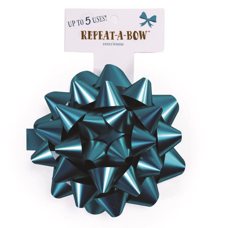 Gift Bows Hennessy Gift Wrap Repeat-a-bow Teal (pacote Com 4)
