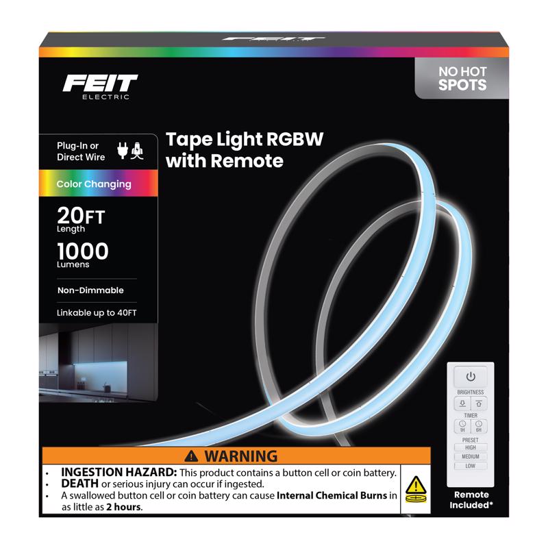 Tape Light Feit Color Changing, 20 Pés, Led Inteligente, 1 Pacote